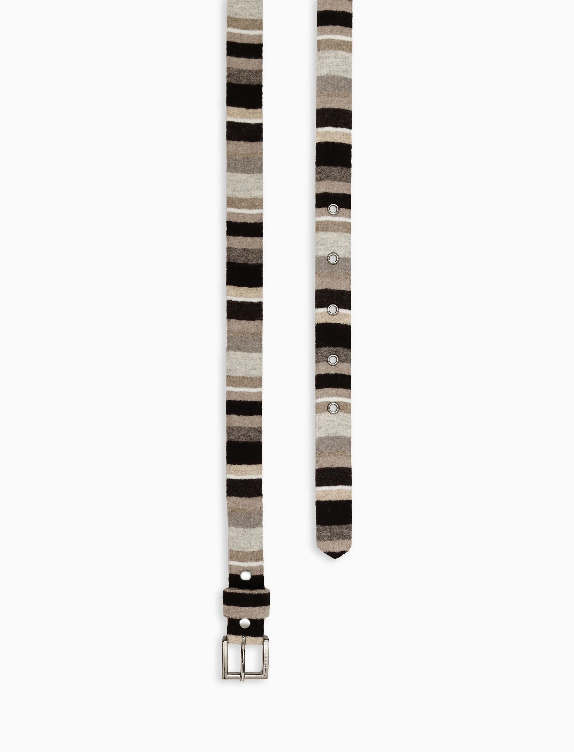 Cintura bassa donna pile nero righe multicolor - Image 2