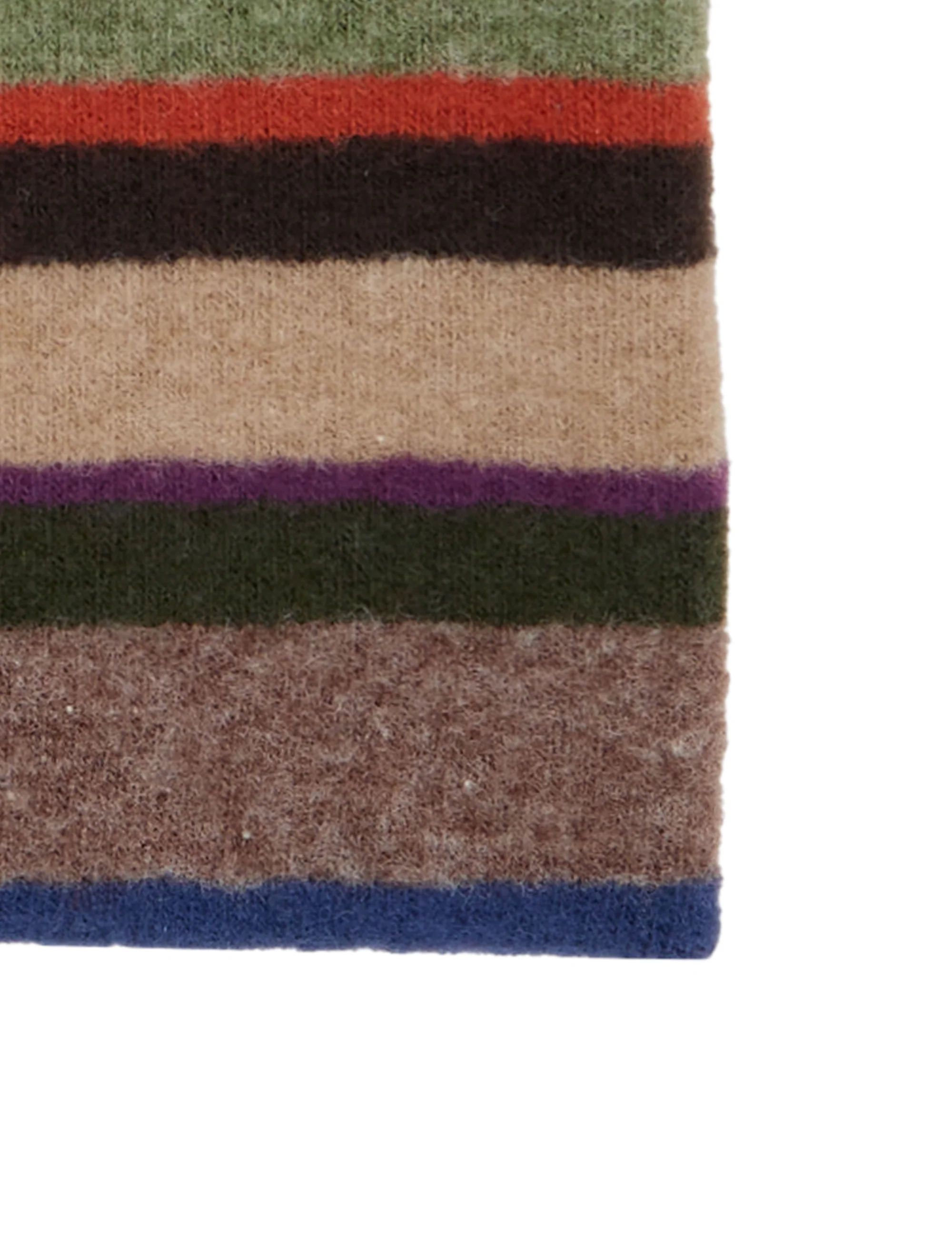 Fascia donna pile beige righe multicolor - Image 2