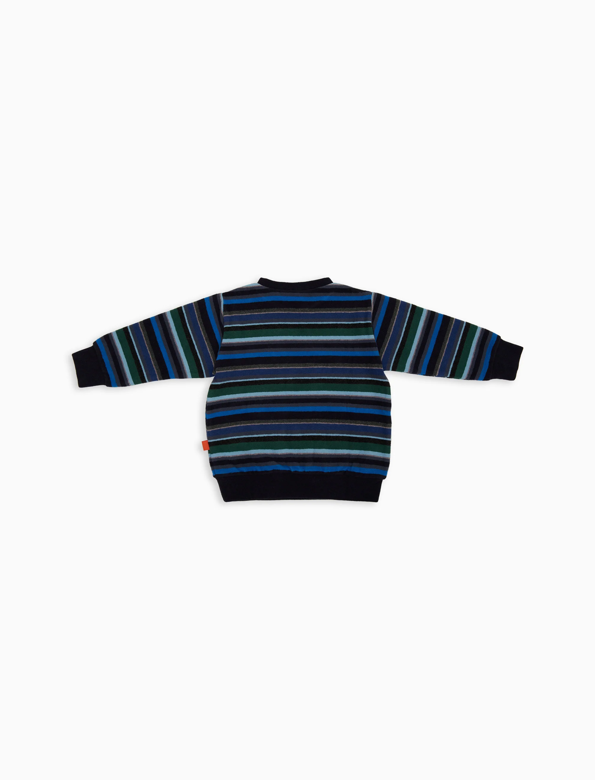 Felpa bambino pile blu righe multicolor - Image 2
