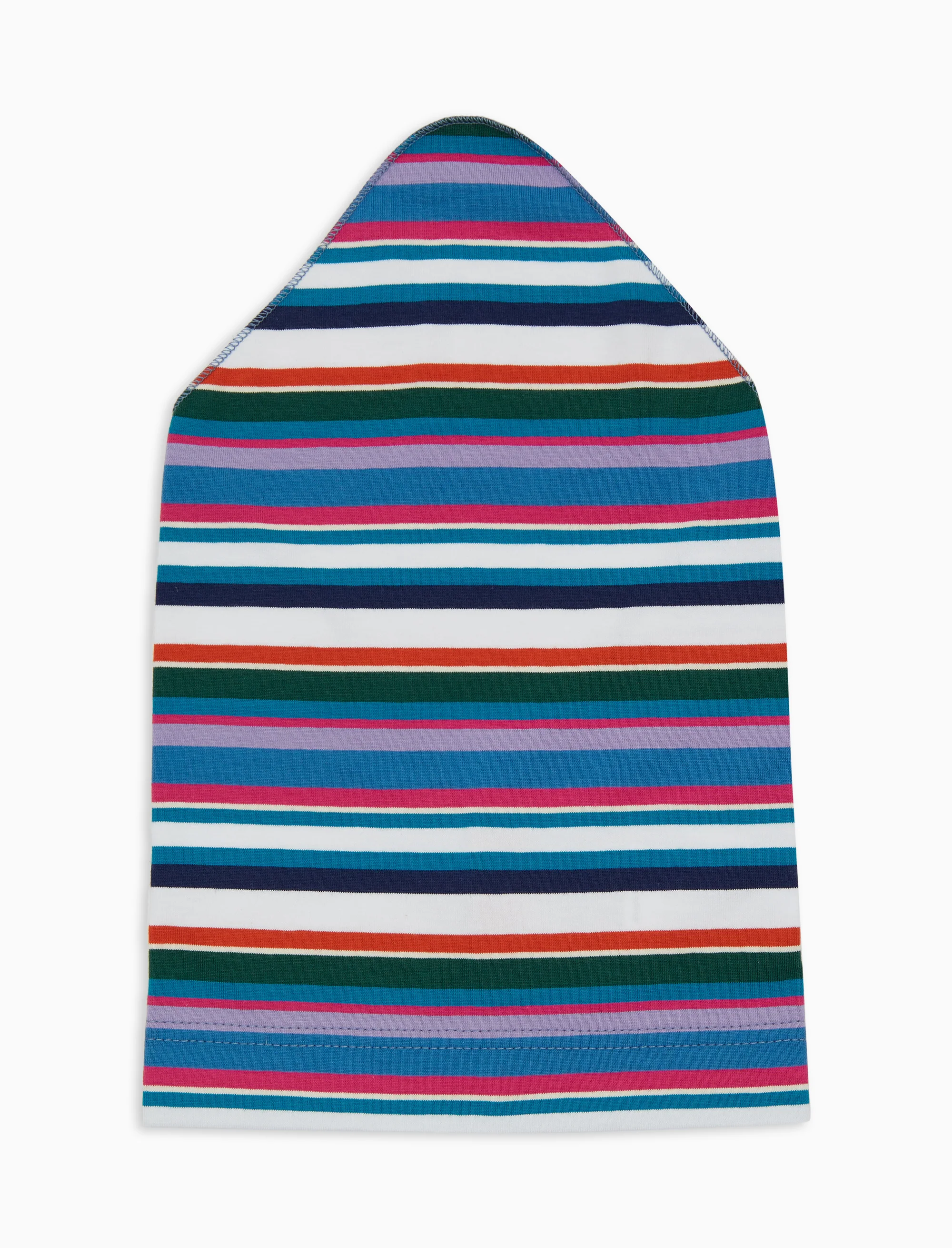 Foulard bambino cotone righe multicolor bianco
