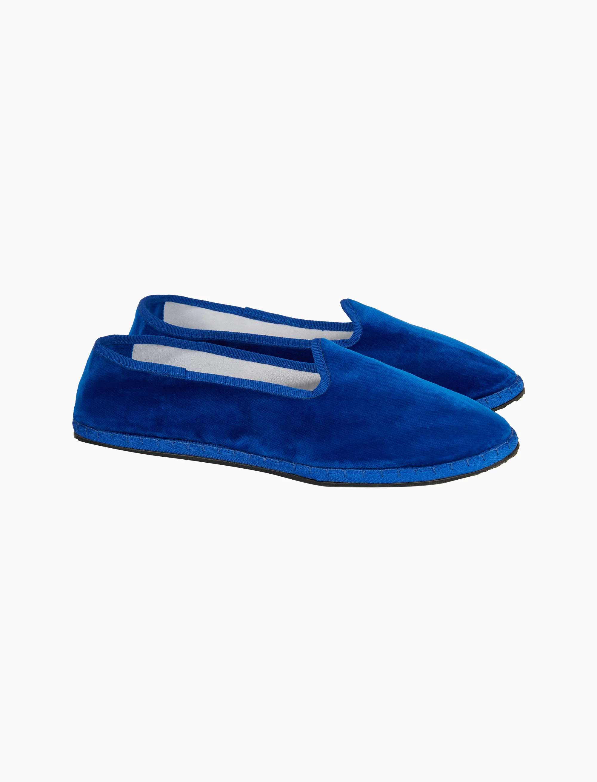 Friulane unisex velluto blu copiativo tinta unita