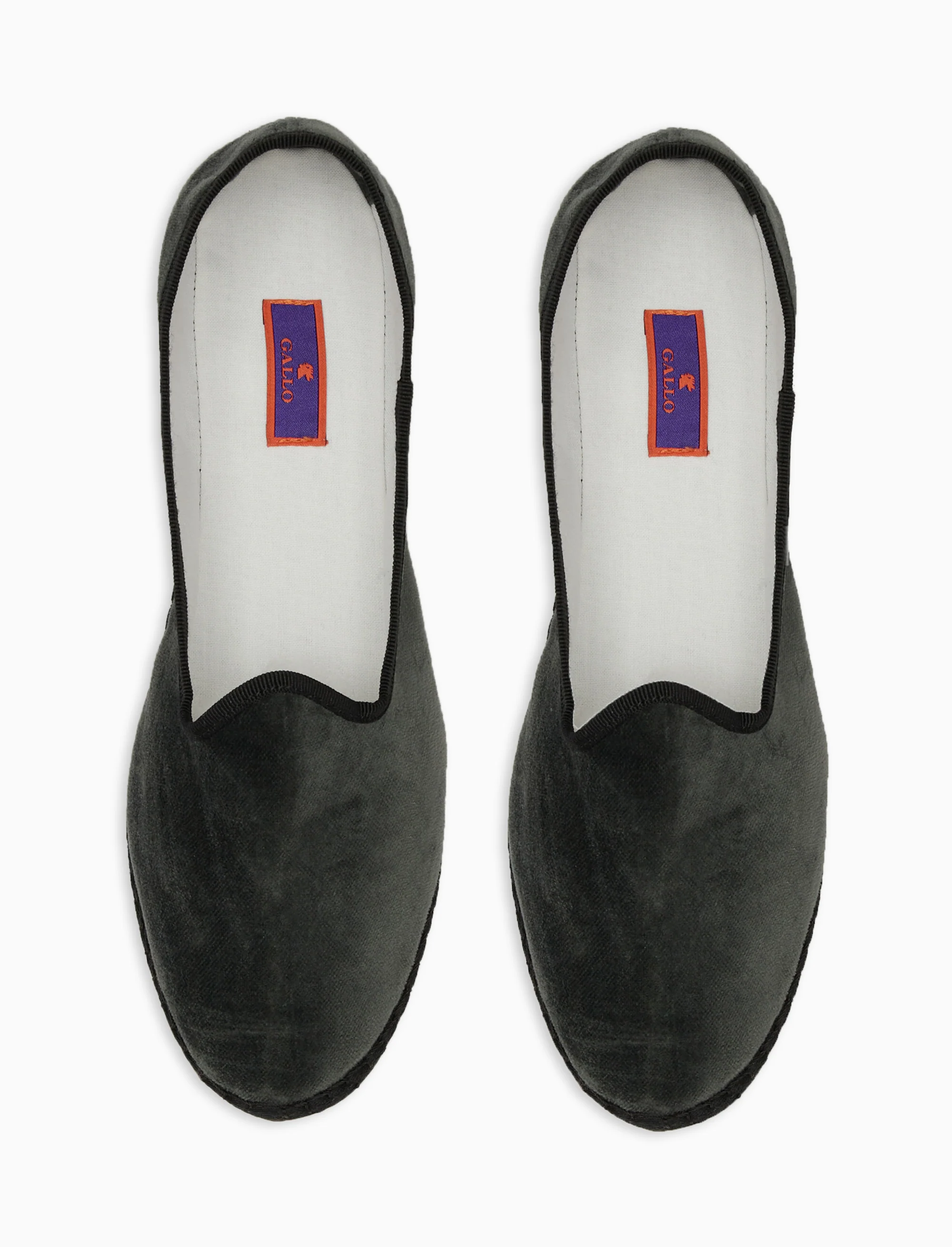 Friulane unisex velluto grigio antracite tinta unita - Image 2