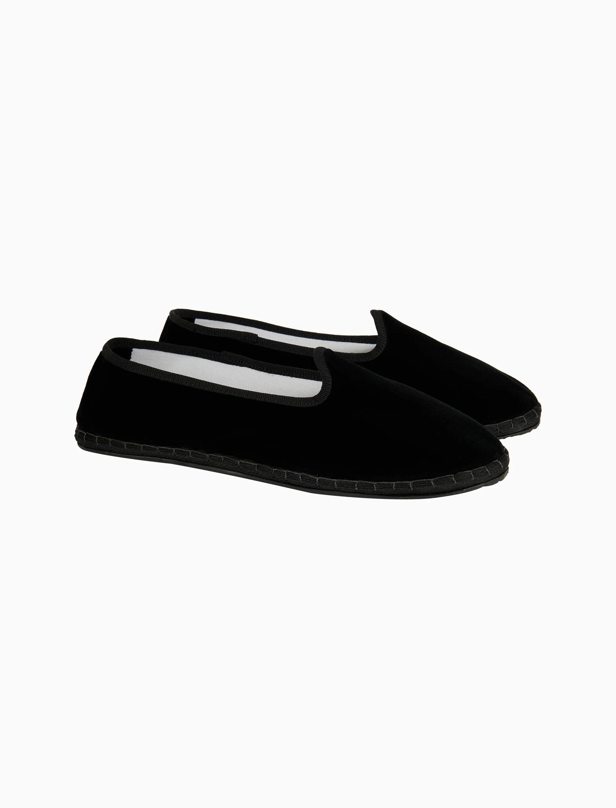 Friulane unisex velluto nero tinta unita