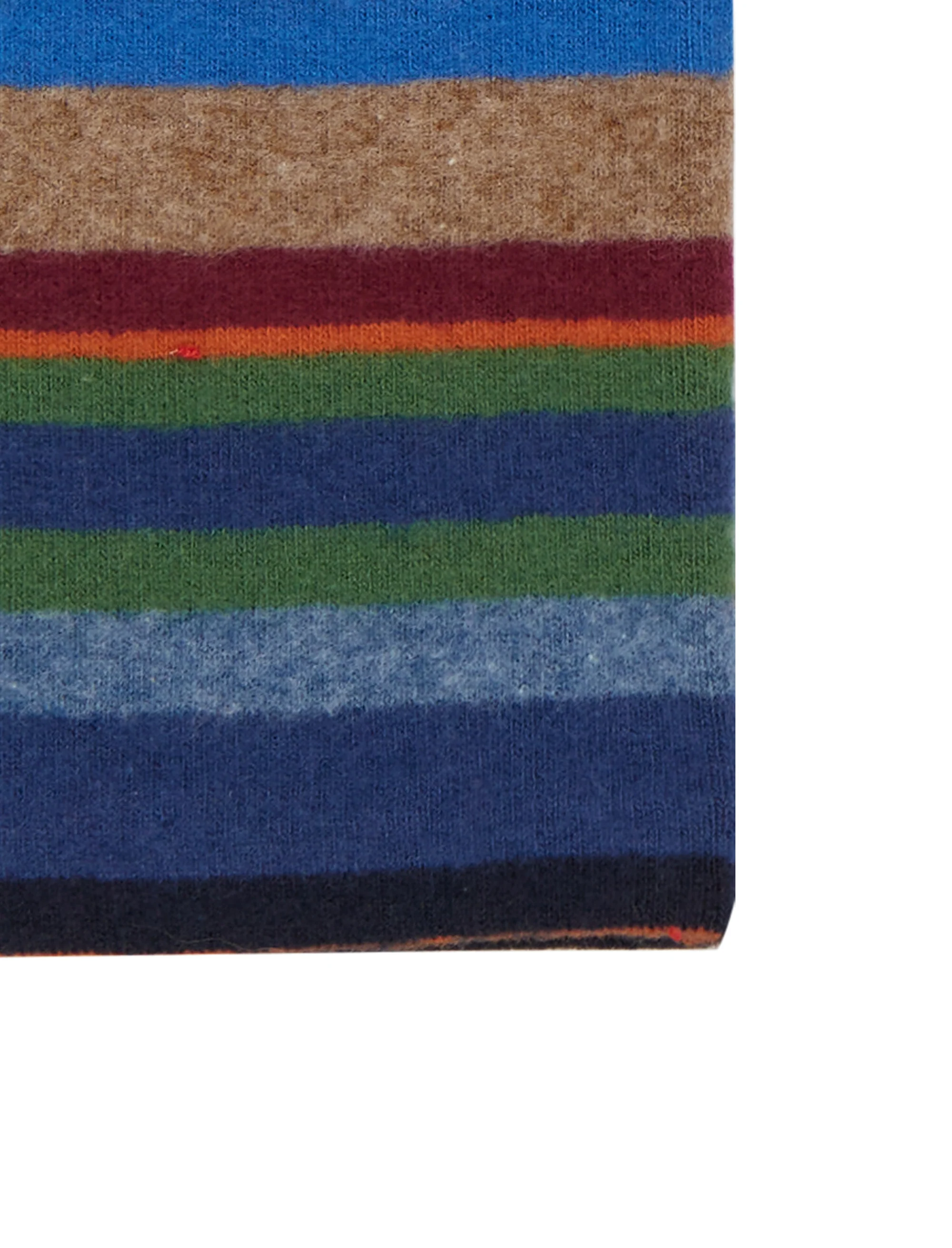 Guanti corti donna pile blu righe multicolor - Image 2