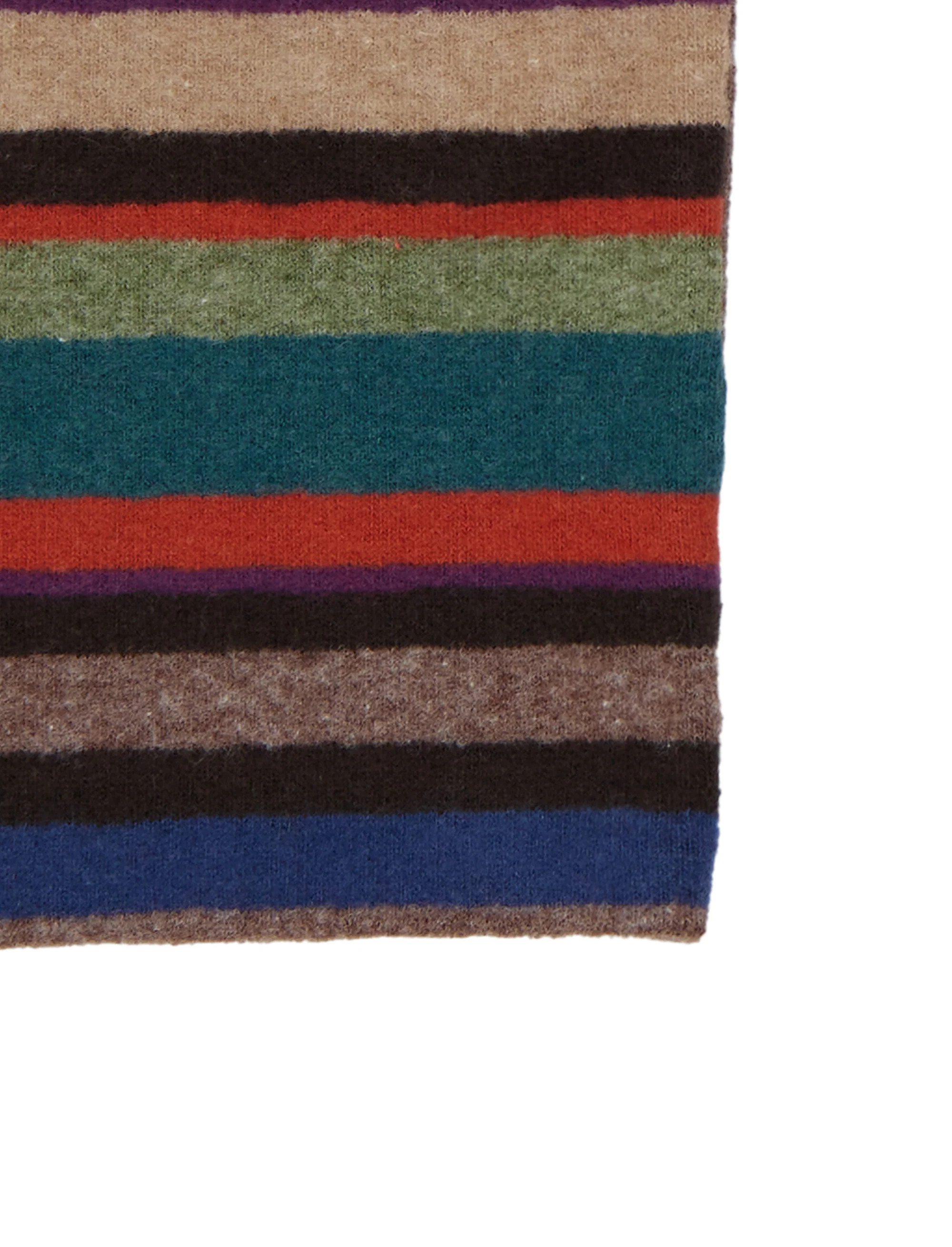 Guanti uomo pile beige righe multicolor - Image 2
