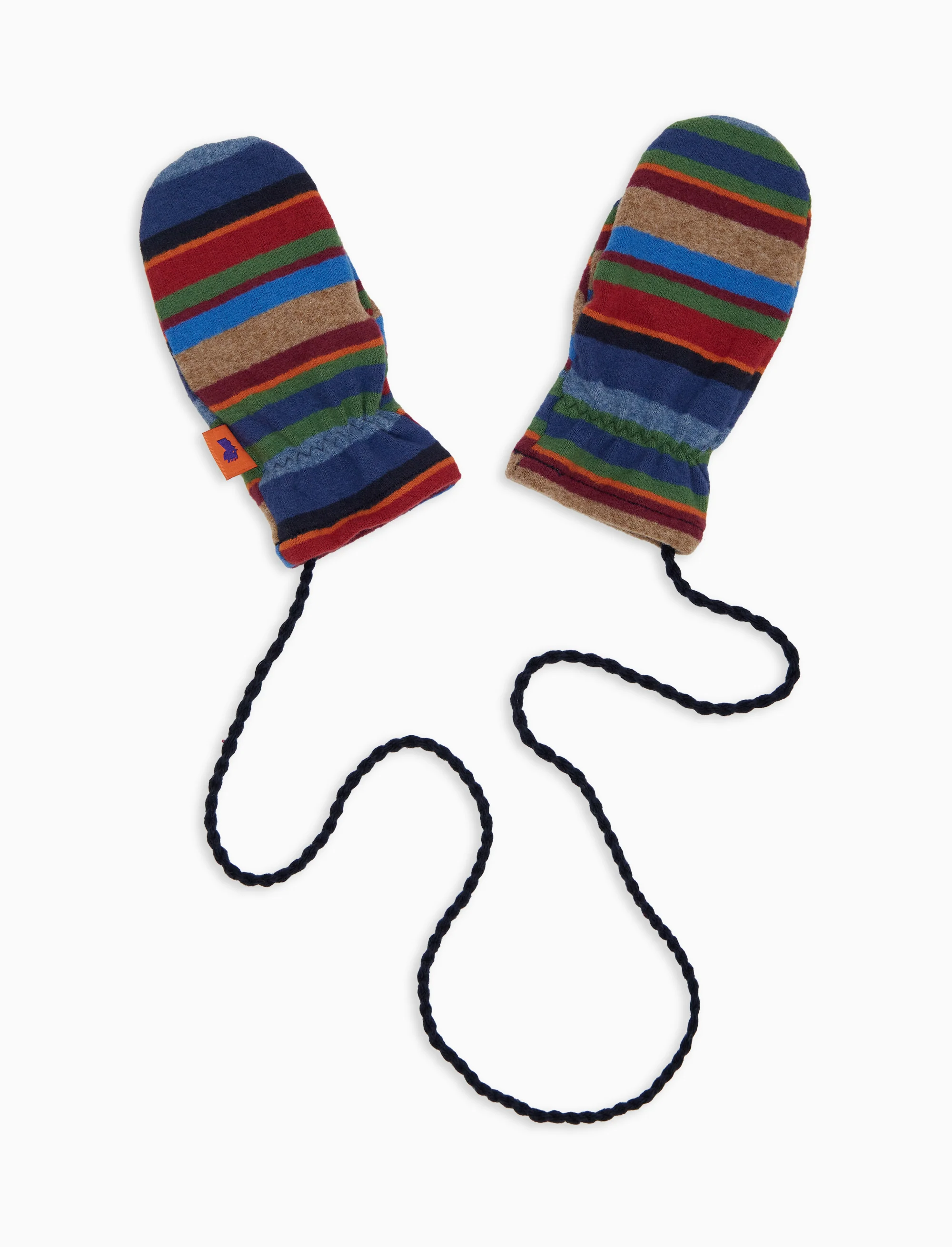 Manopole bambino pile blu righe multicolor