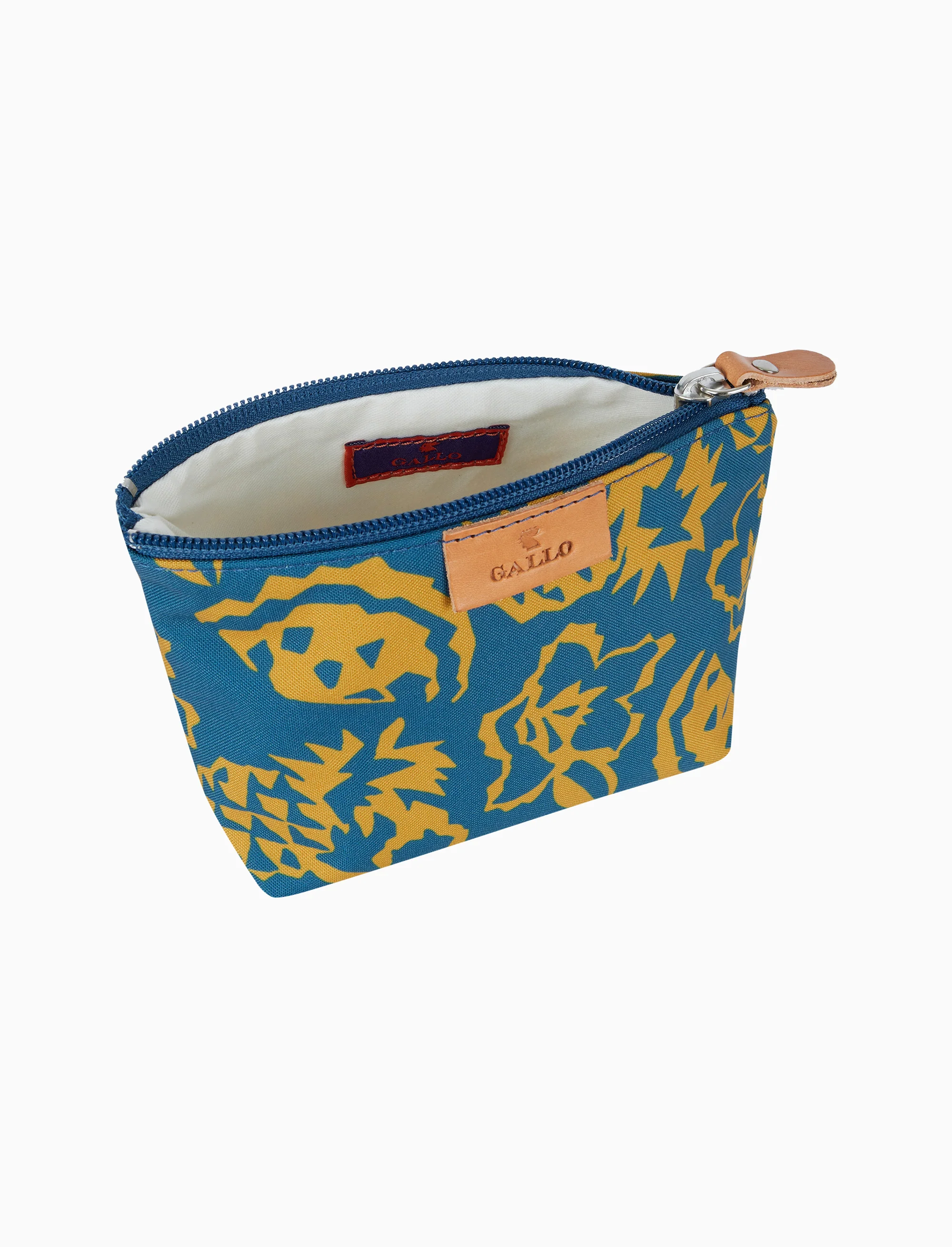 Mini trousse trapezio unisex fantasia fiori ananas e angurie azzurro - Image 2