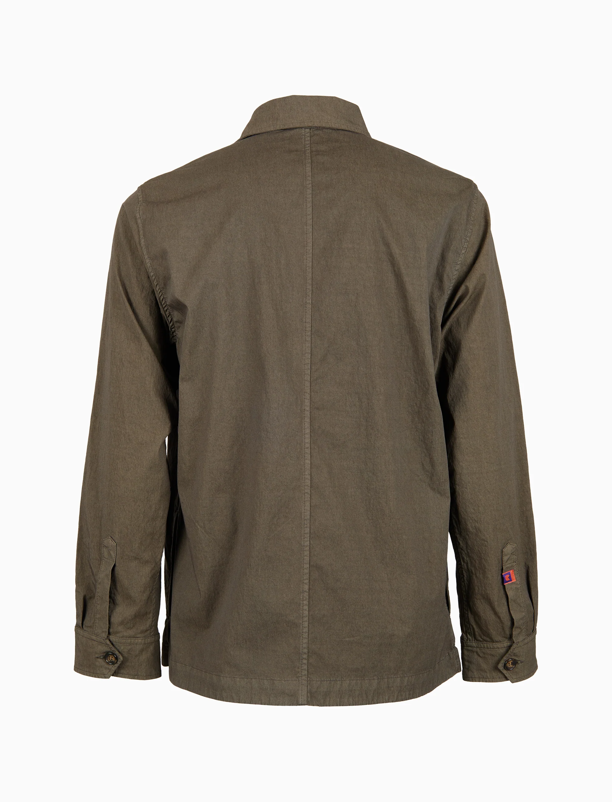 Overshirt unisex cotone tinto capo tinta unita verde - Image 2