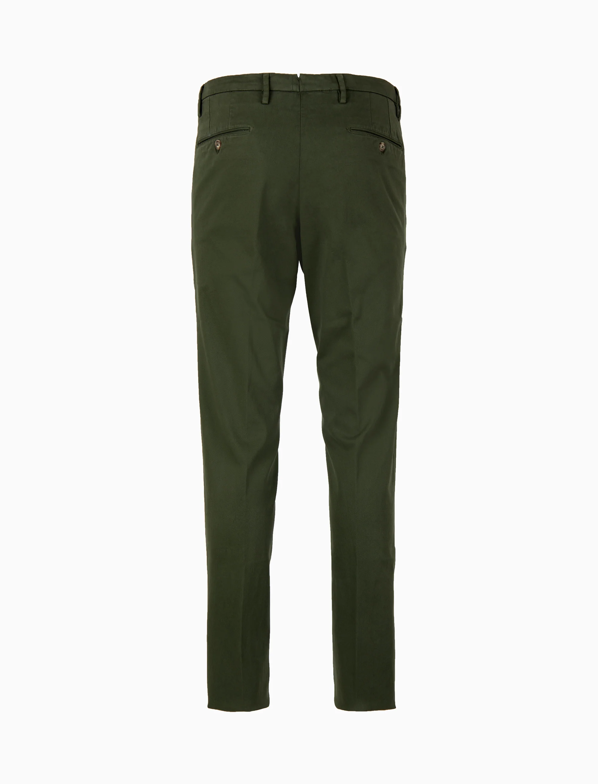 Pantalone lungo uomo cotone verde tinta unita - Image 4