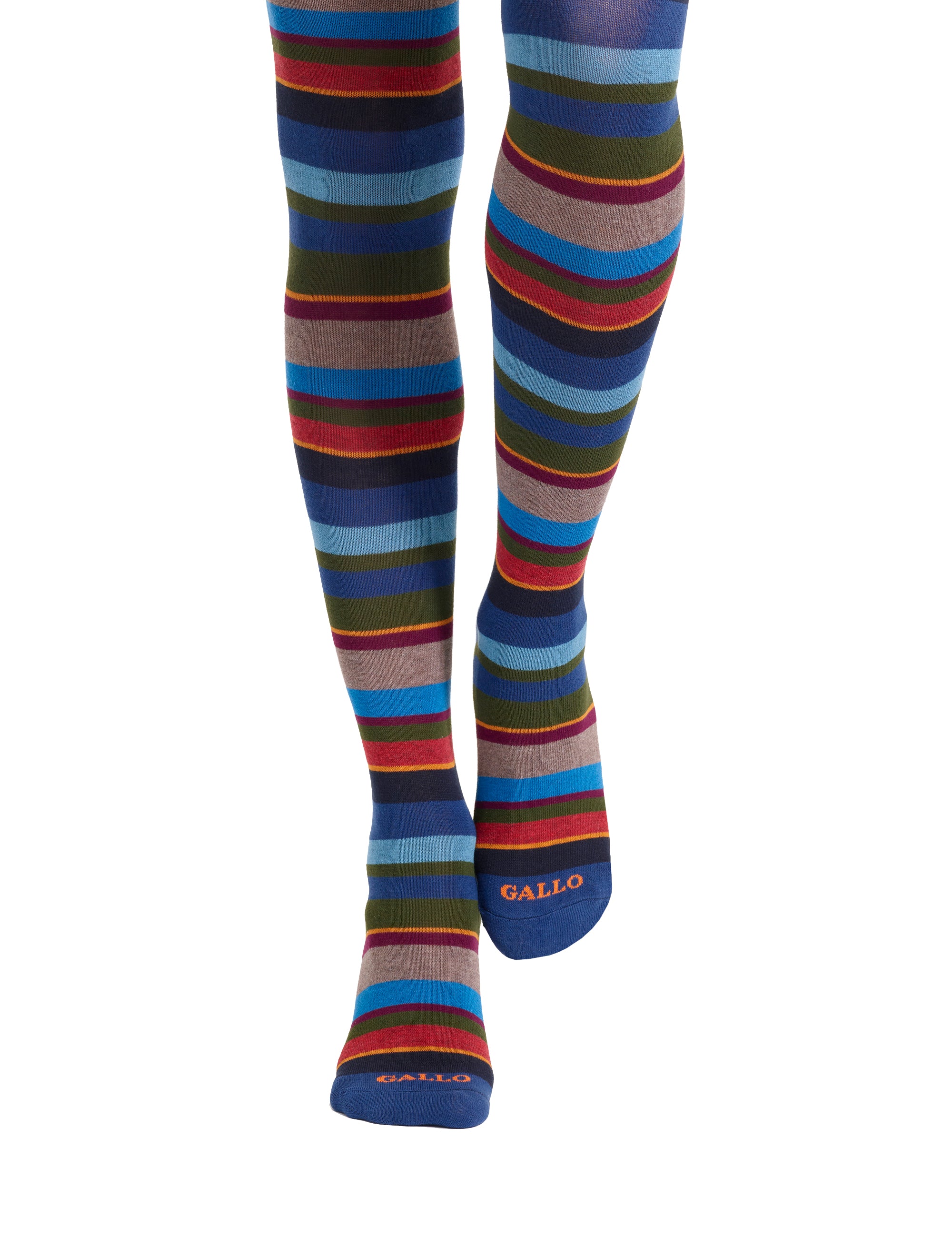 Parigina donna cotone blu righe multicolor - Image 2