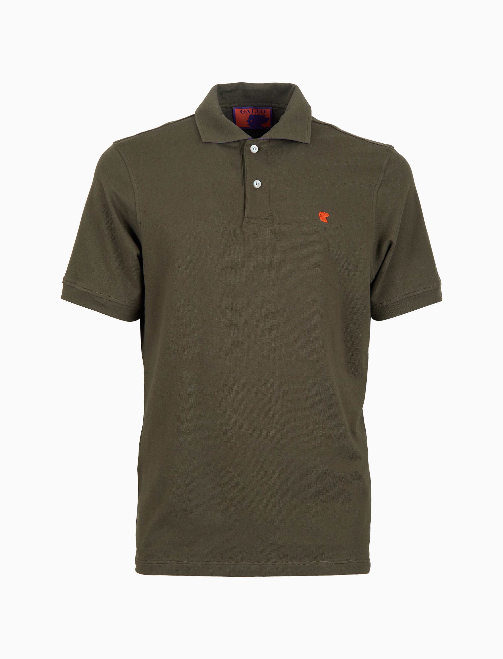 Polo uomo cotone tinta unita con sottocollo multicolor verde - Image 4