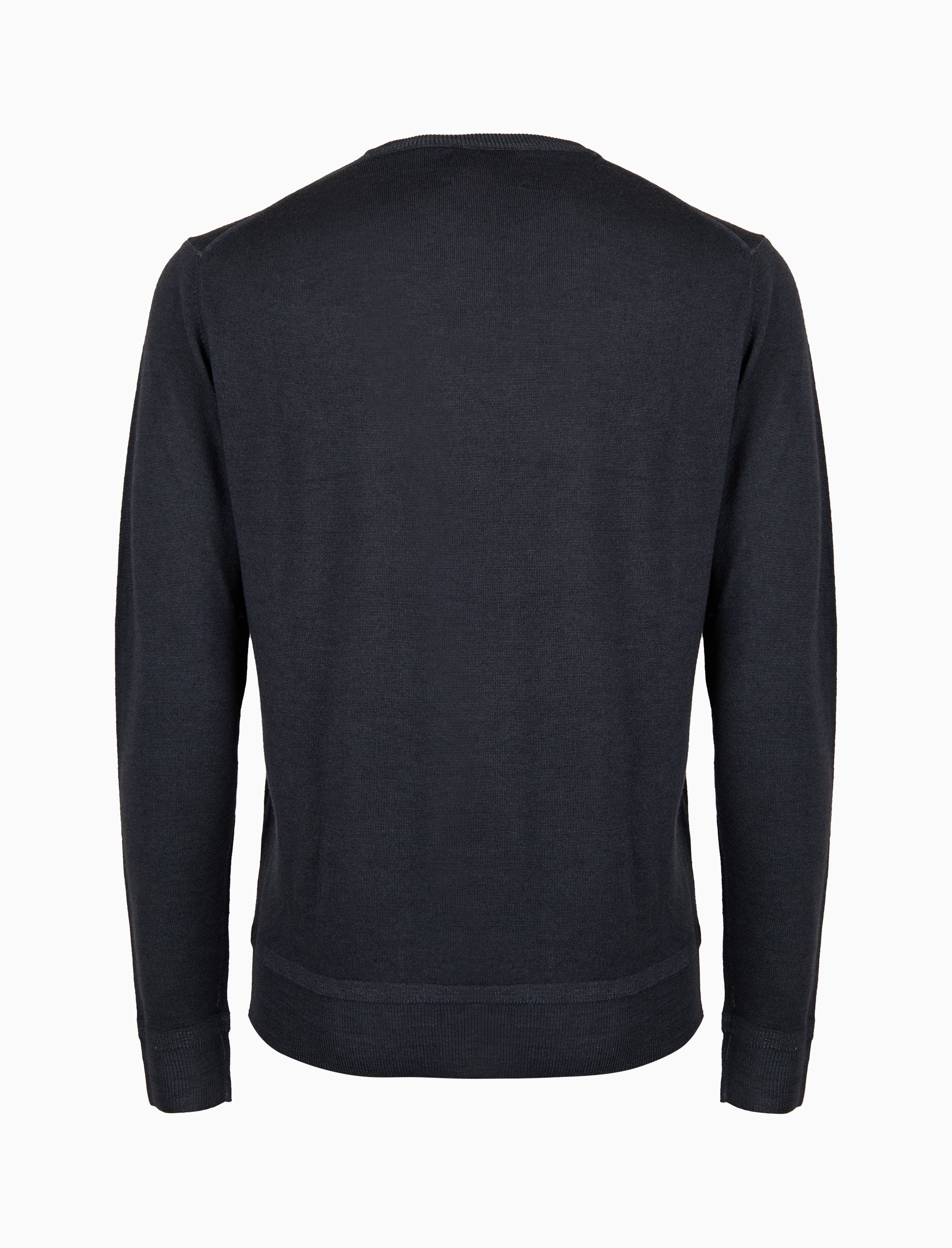 Pull uomo girocollo lana grigio tinta unita - Image 2