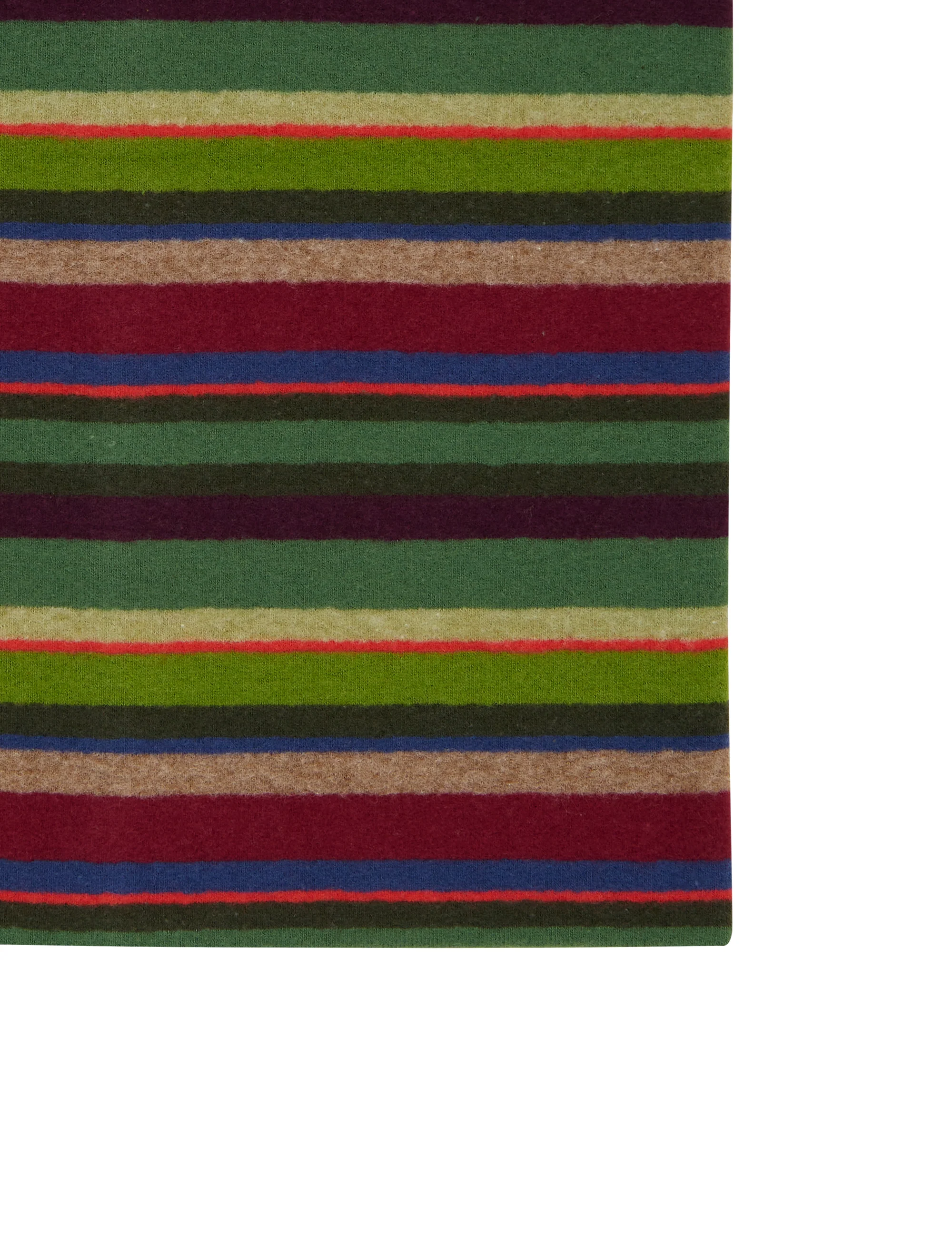 Scaldacollo multiuso unisex pile verde righe multicolor - Image 2