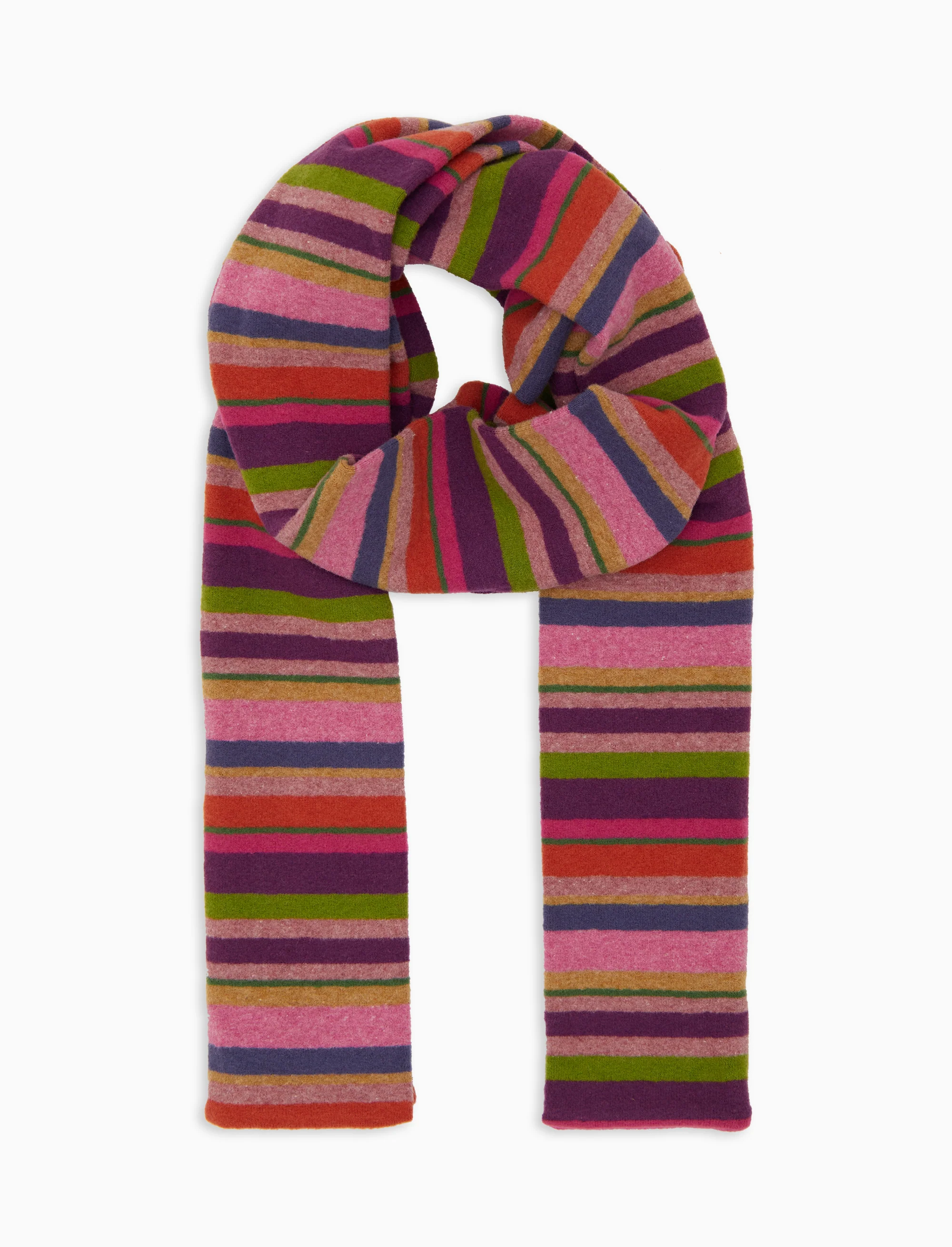 Sciarpa bambino pile viola righe multicolor - Image 2