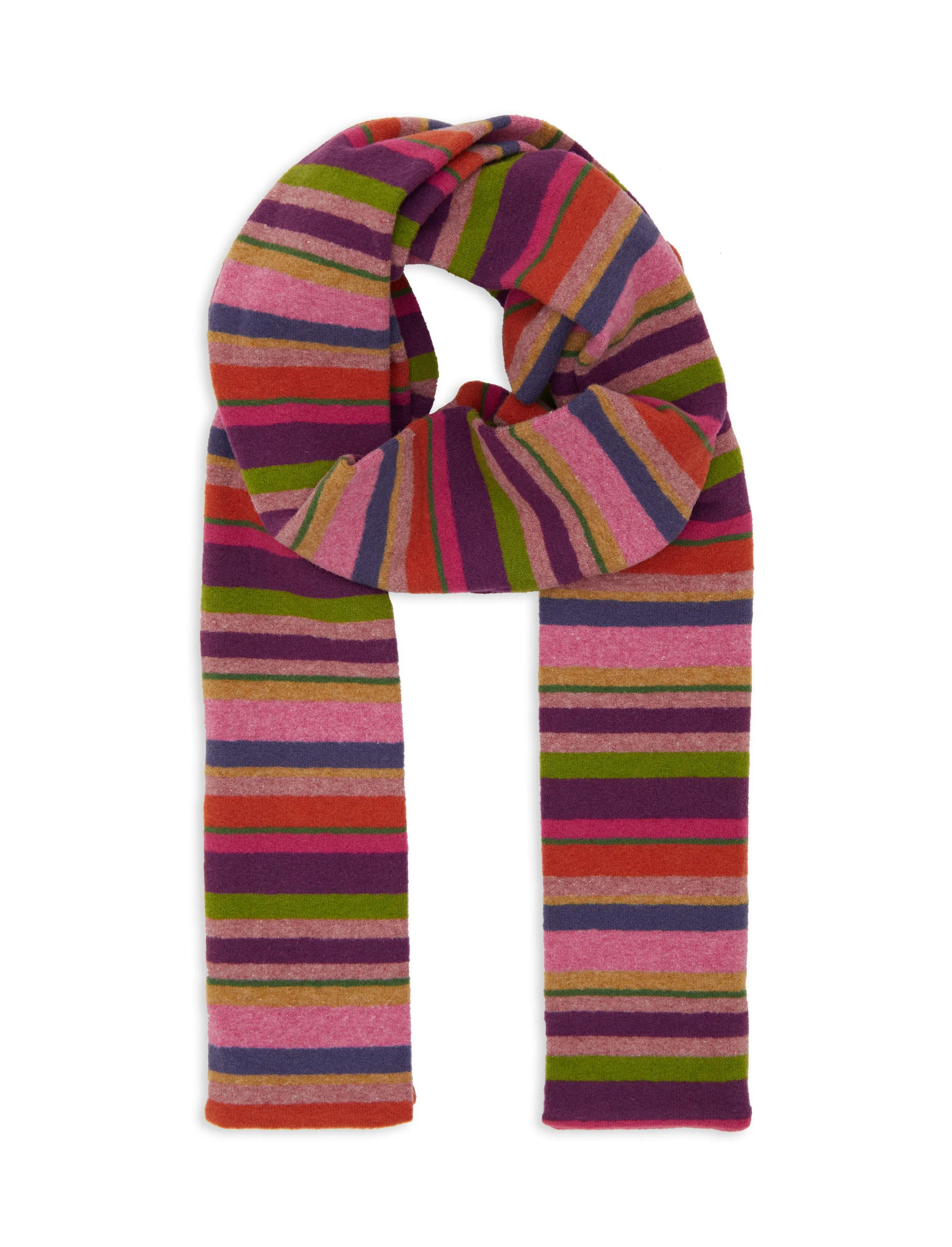Sciarpa bambino pile viola righe multicolor - Image 4