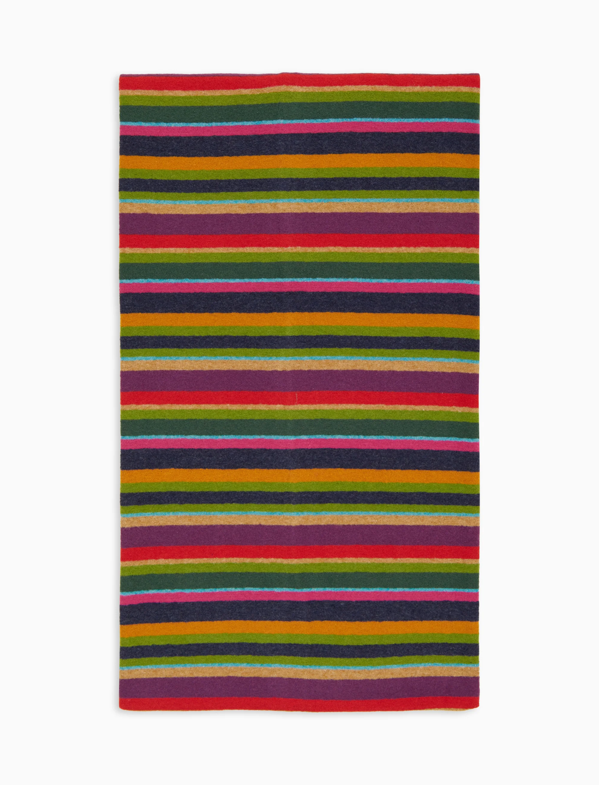 Sciarpa unisex pile blu righe multicolor - Image 2
