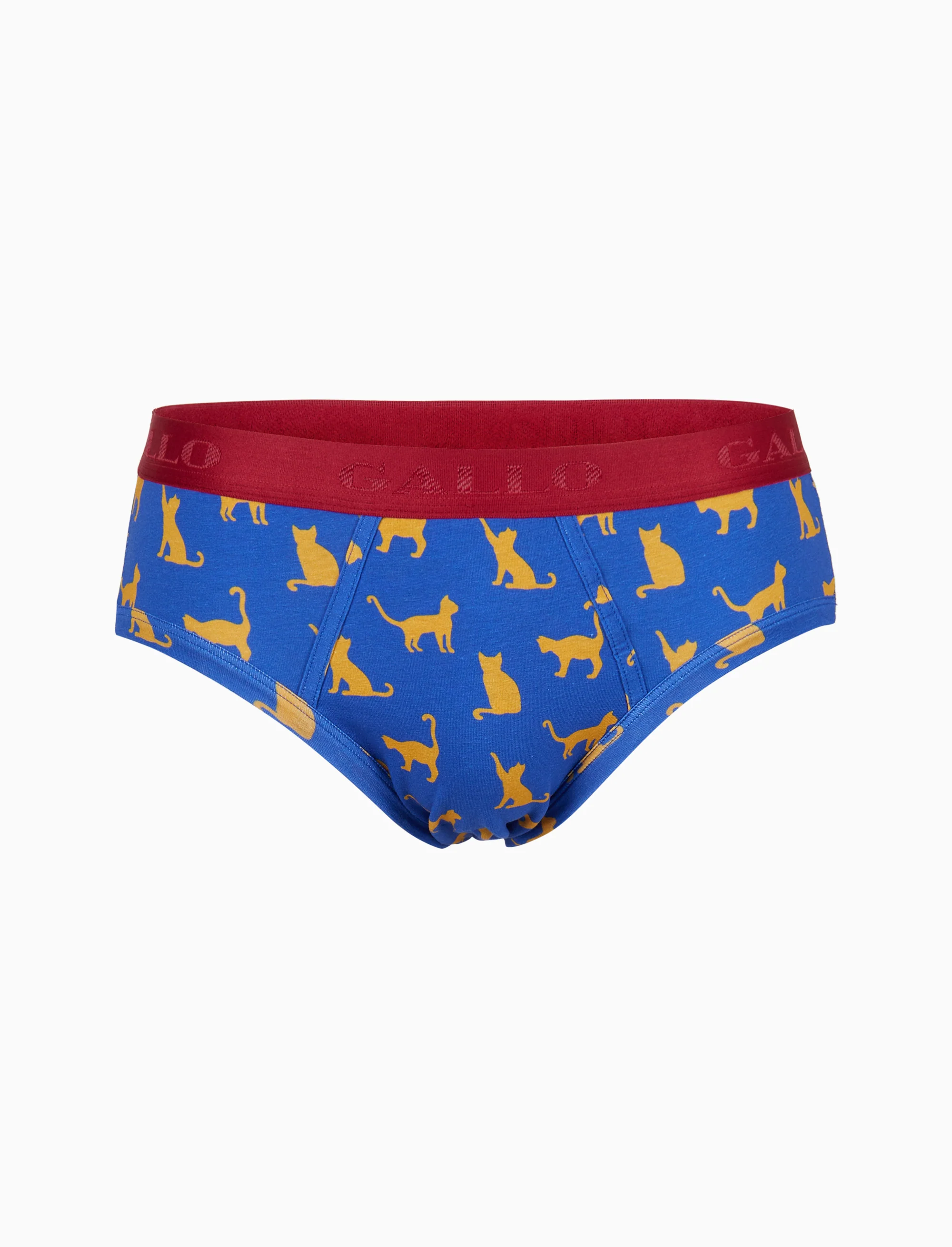 Slip intimo uomo cotone blu fantasia gatti