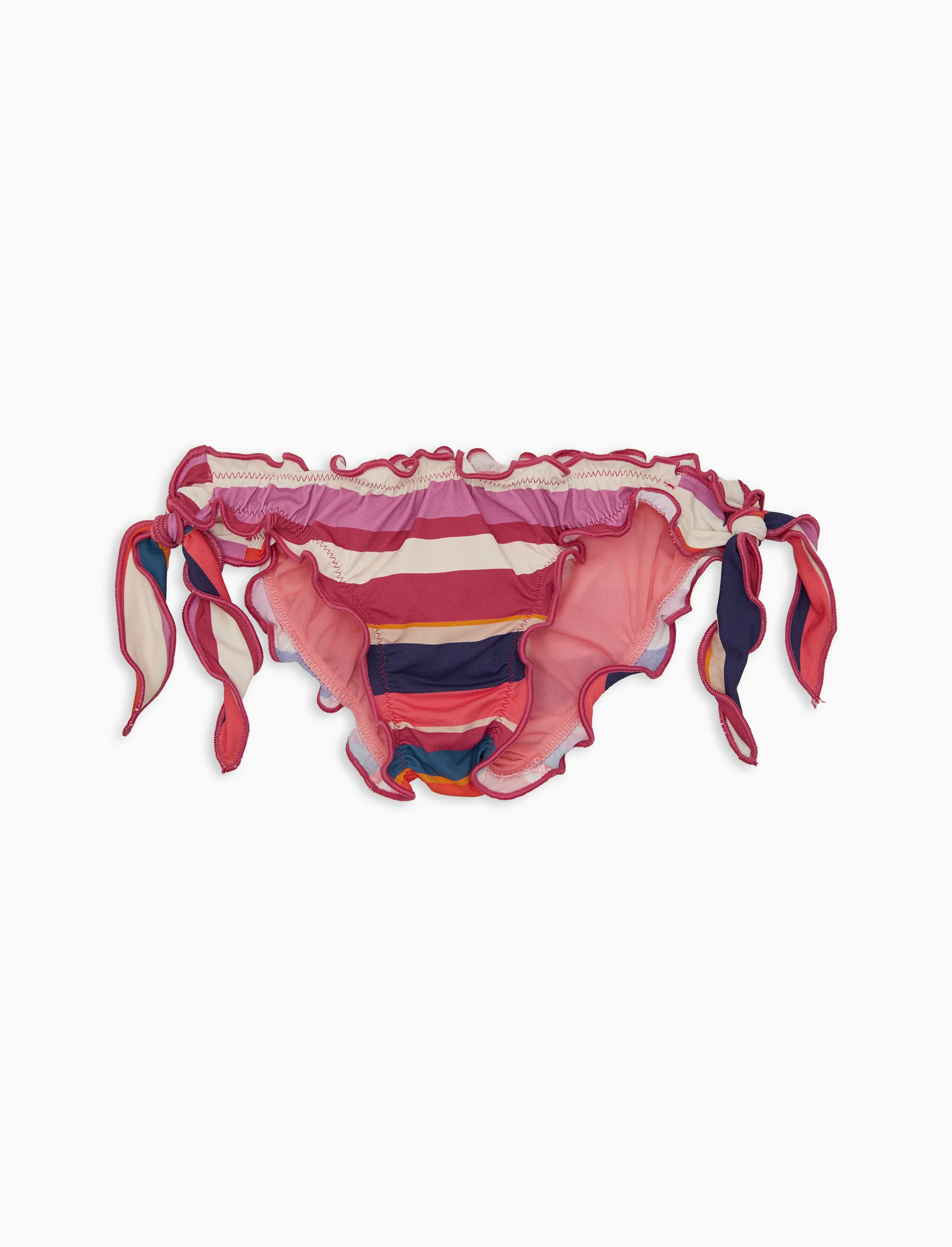 Slip mare bambina righe mluticolor bianco