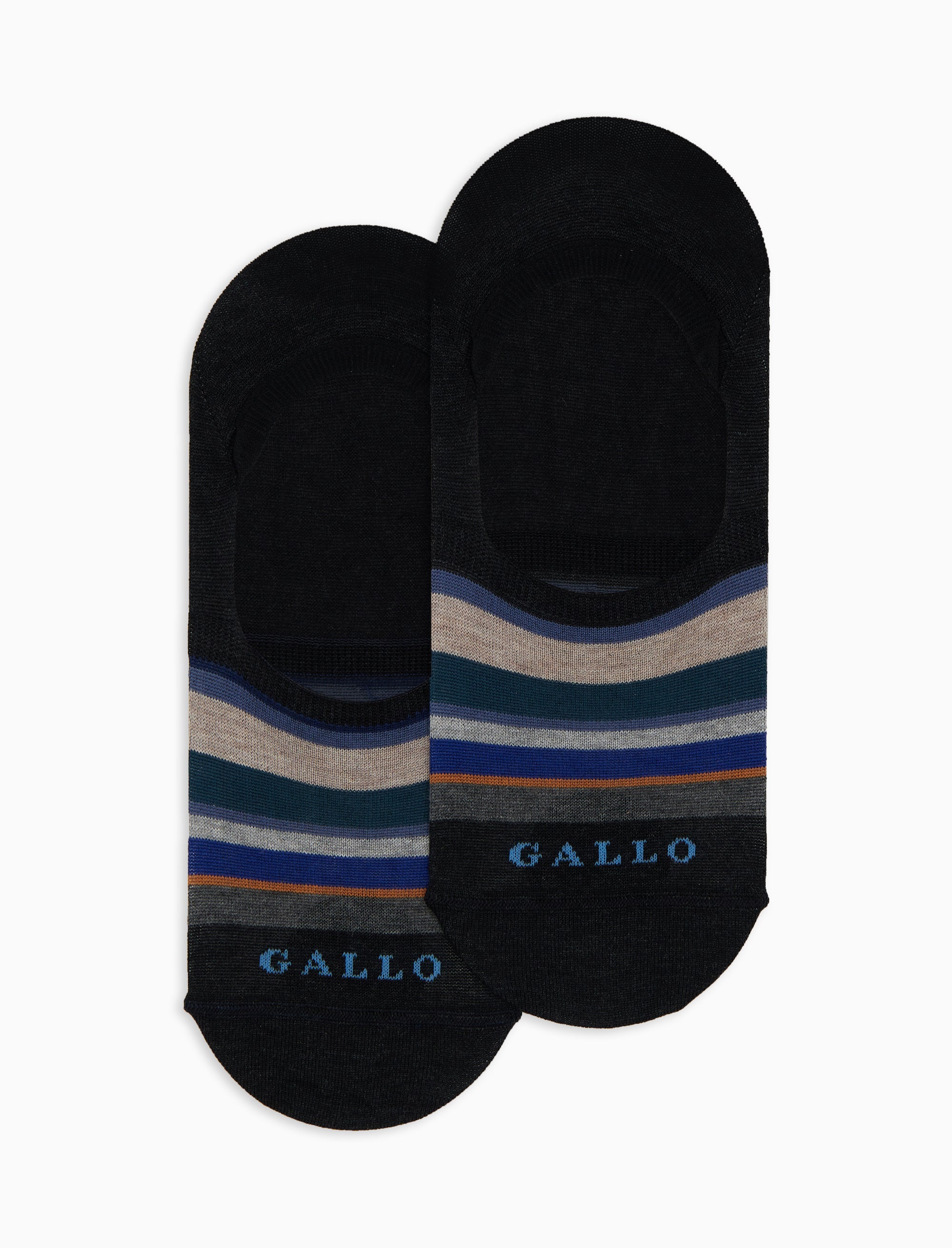 Soletta unisex cotone righe multicolor nero