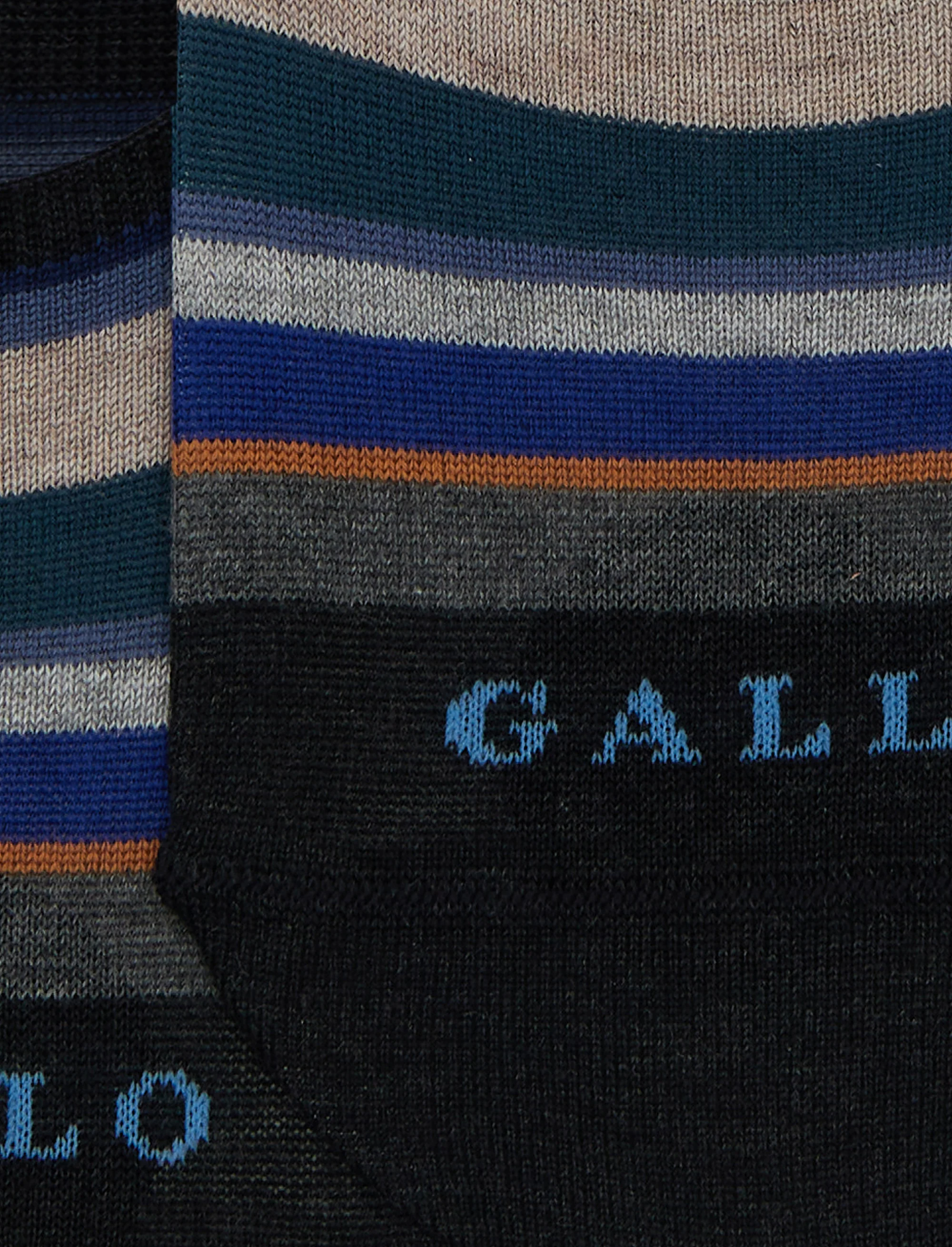 Soletta unisex cotone righe multicolor nero - Image 2