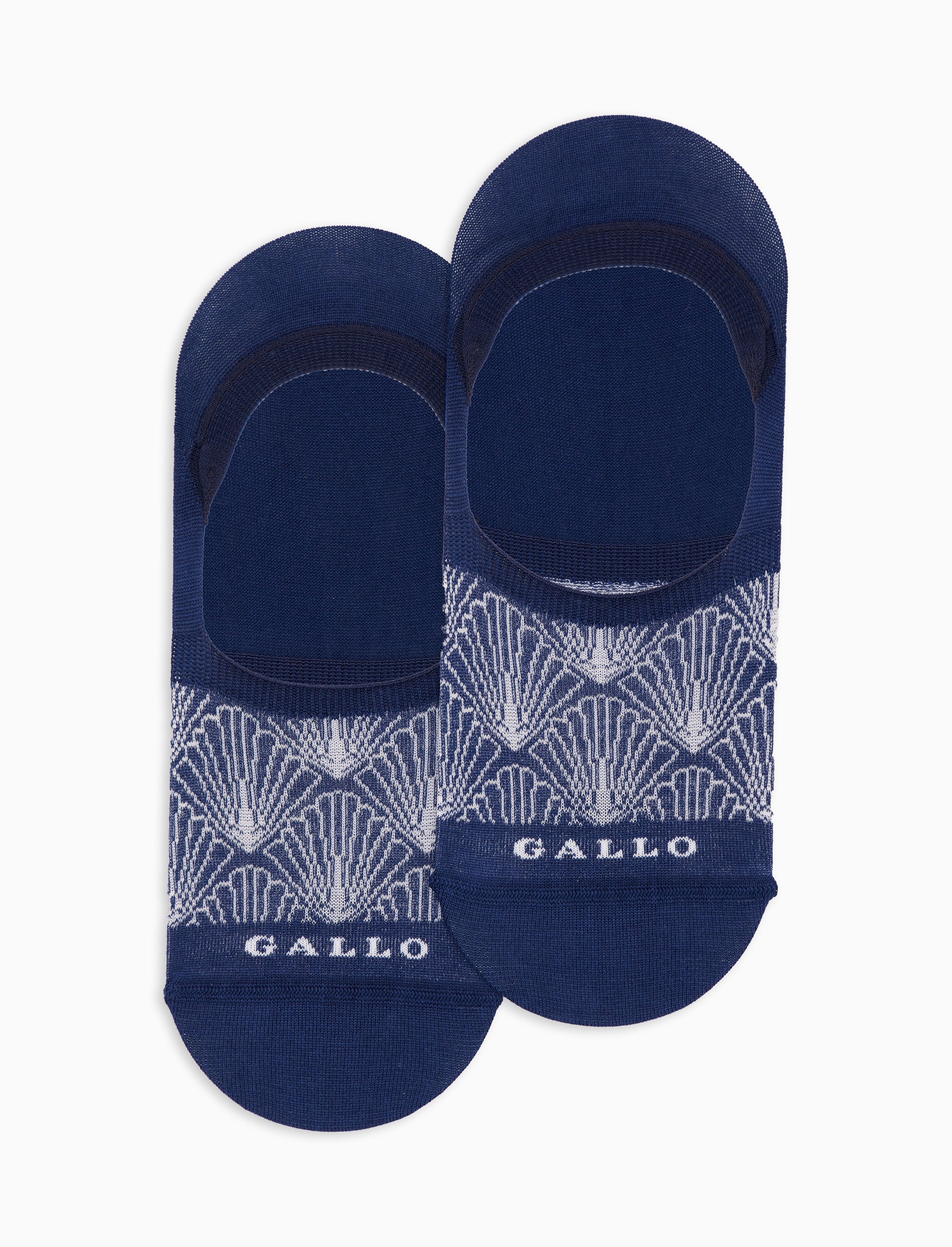 Solette unisex cotone leggero fantasia conchiglie su fondo blu
