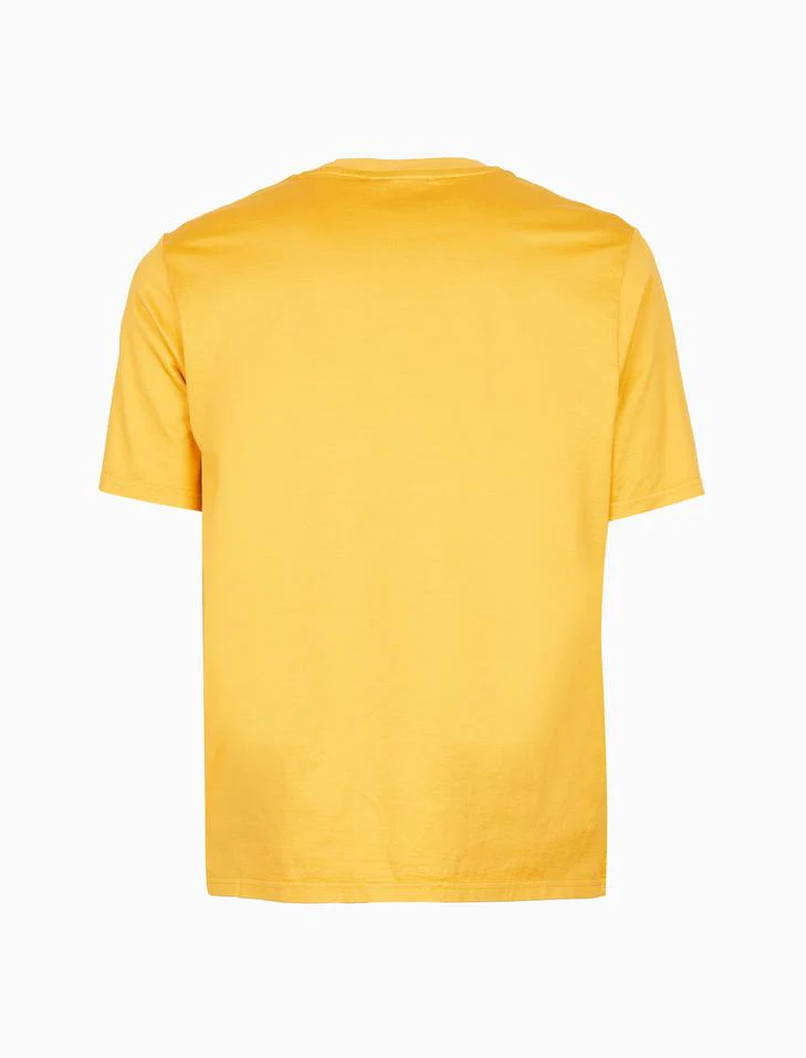 T-shirt girocollo unisex cotone tinto capo tinta unita giallo - Image 3
