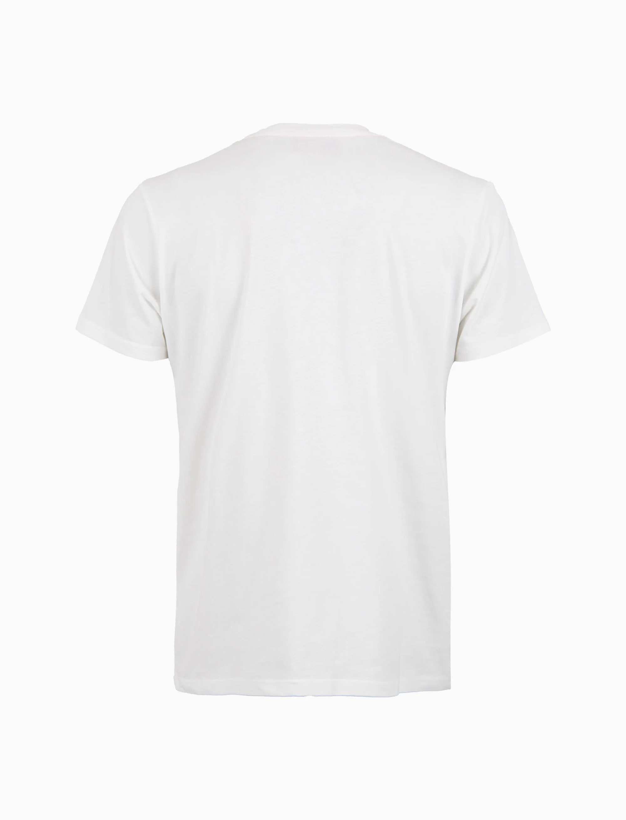 T-shirt uomo cotone tinta unita e taschino multicolor bianco - Image 5