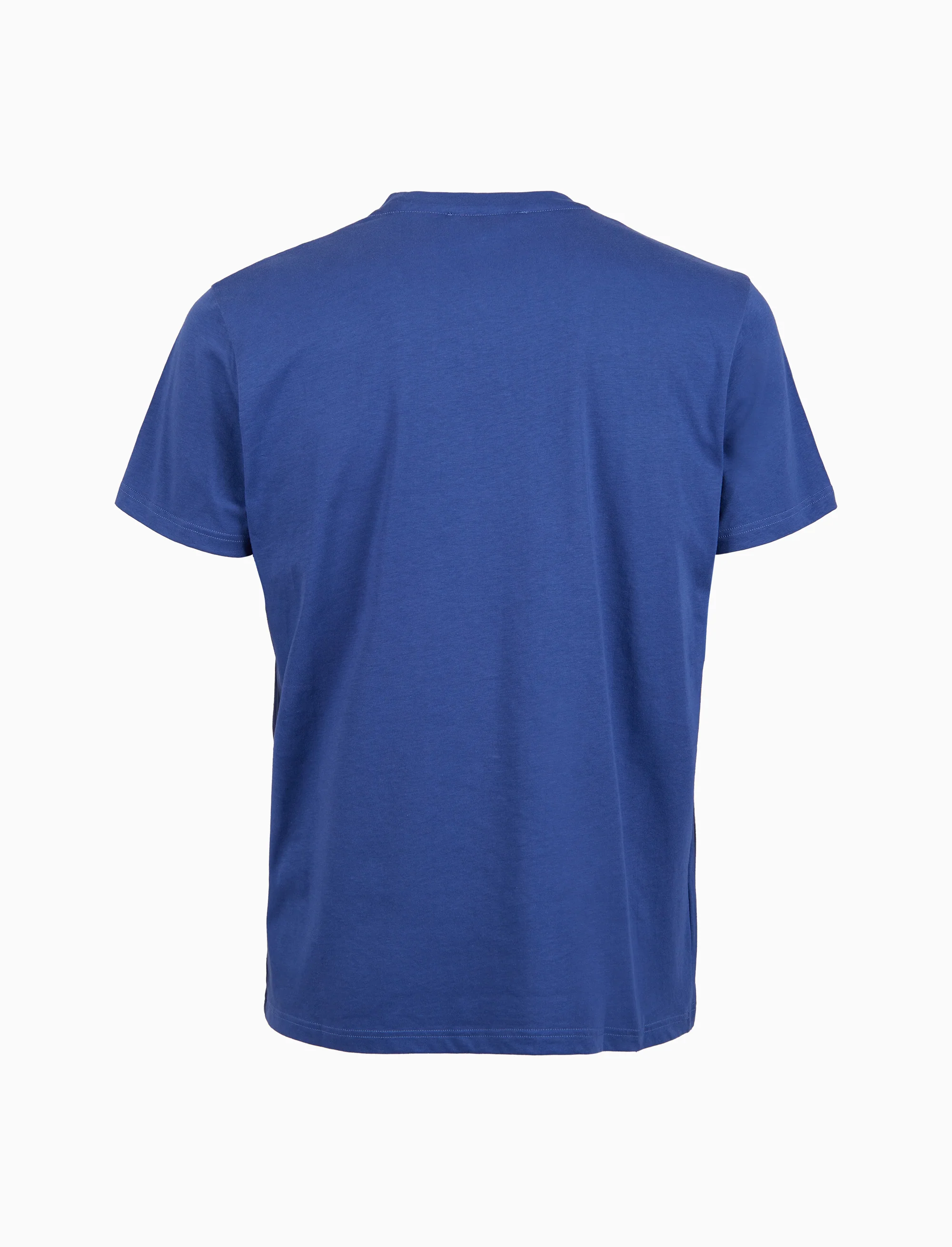 T-shirt uomo cotone tinta unita e taschino multicolor blu - Image 5