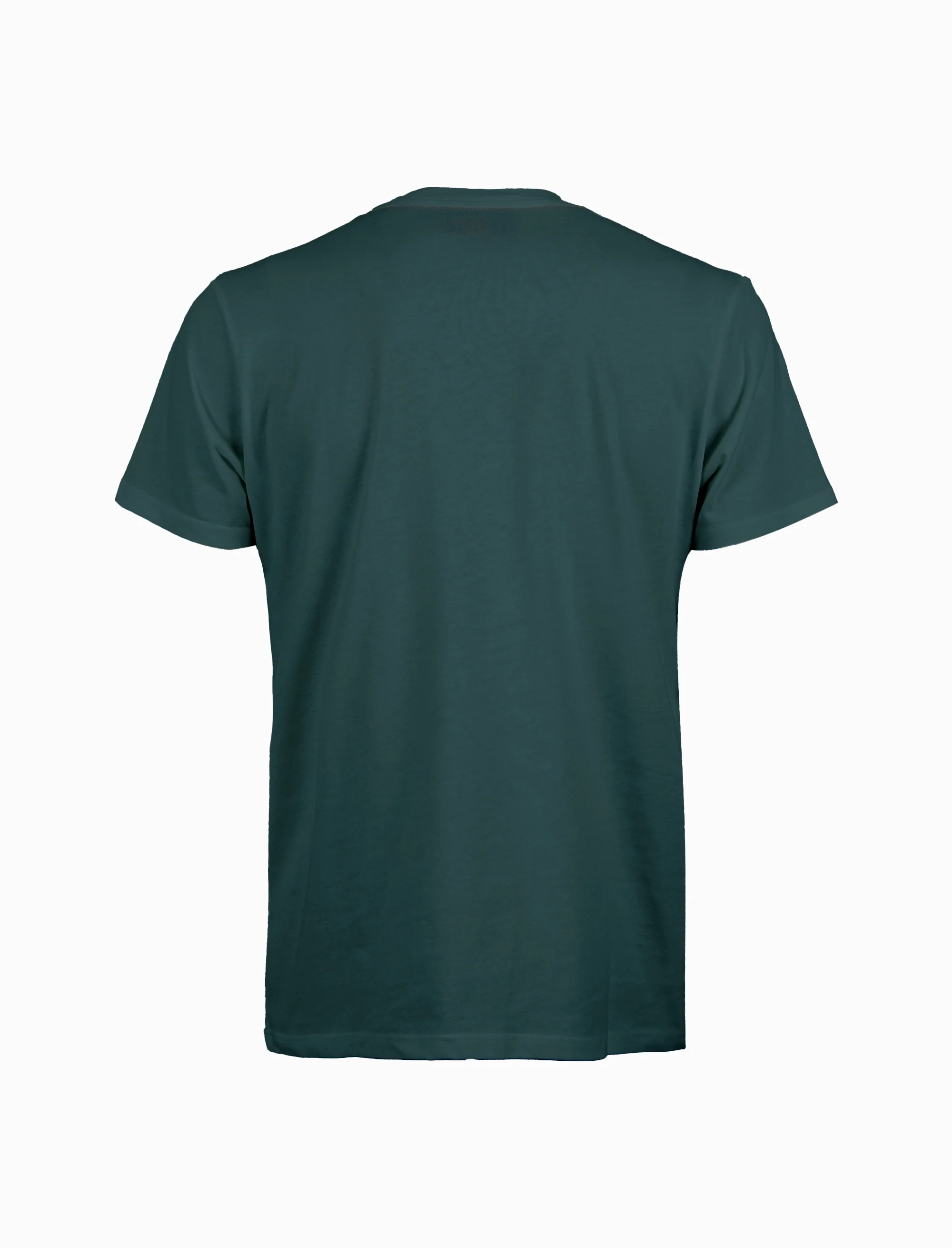T-shirt uomo cotone tinta unita e taschino multicolor verde - Image 5