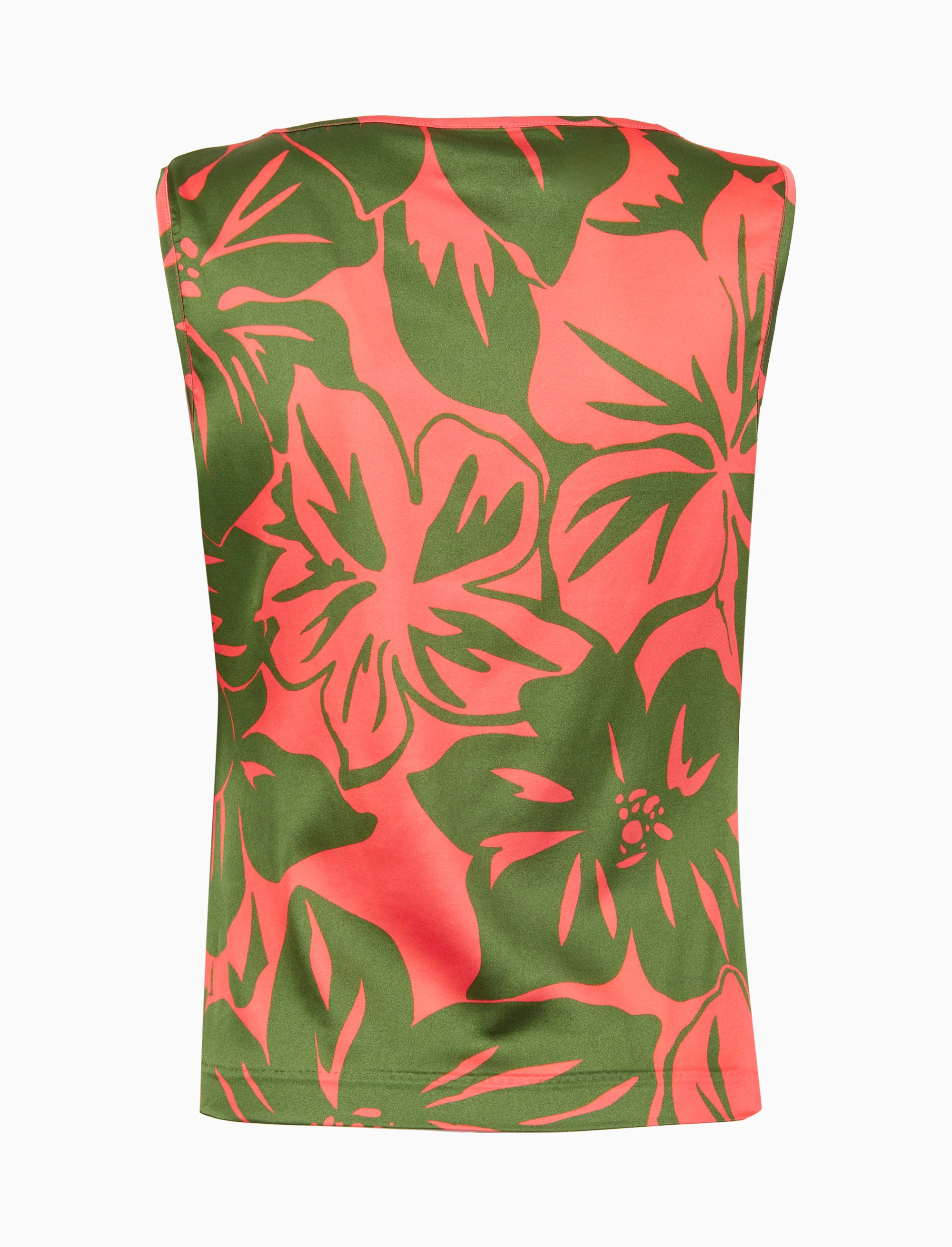 Top senza maniche donna fantasia fiori rosa - Image 2